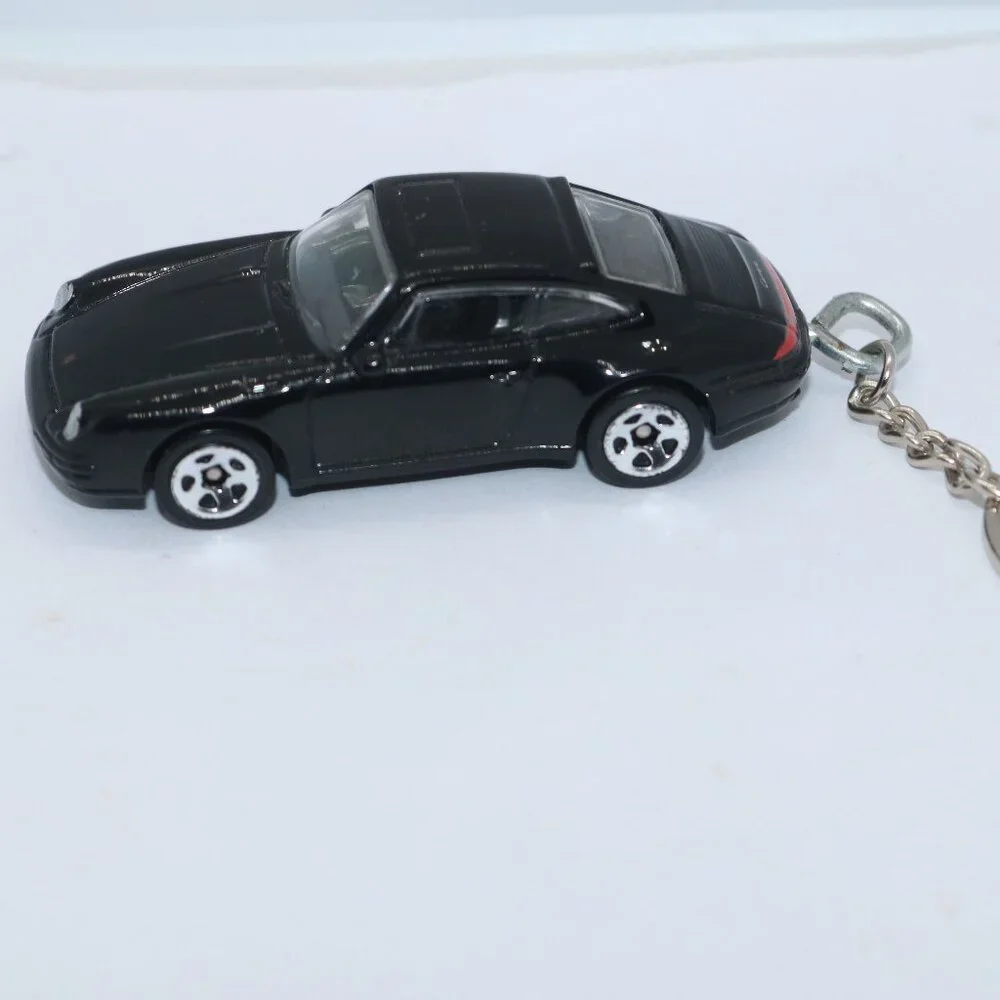 Hot Wheels 1996 black Porsche Carrera 1/64 scale custom keychain